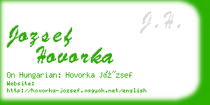 jozsef hovorka business card